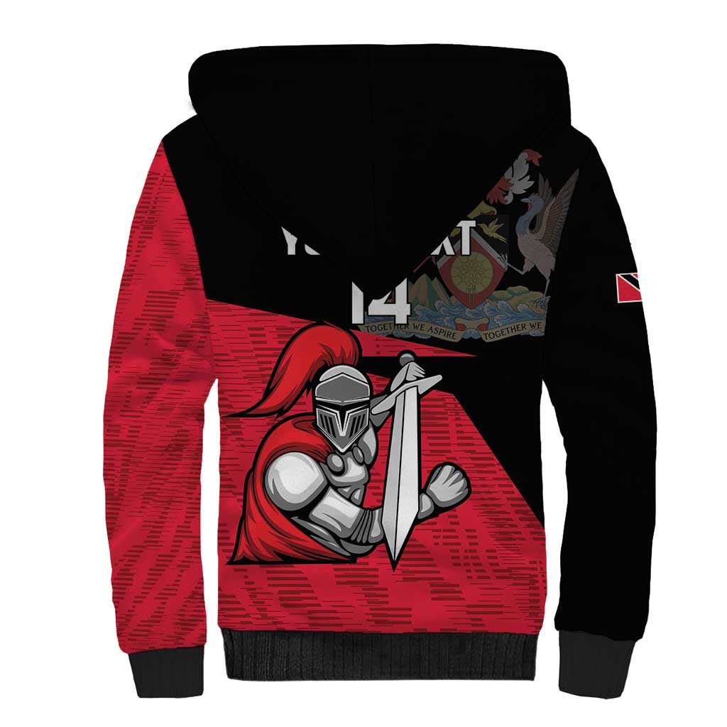 Custom Trinidad and Tobago Cricket Knight Riders Sherpa Hoodie Go Trinbago