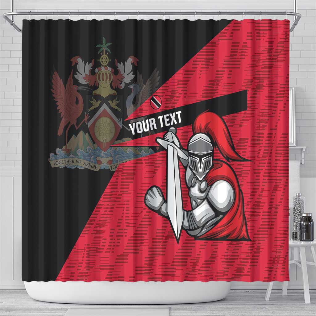 Custom Trinidad and Tobago Cricket Knight Riders Shower Curtain Go Trinbago