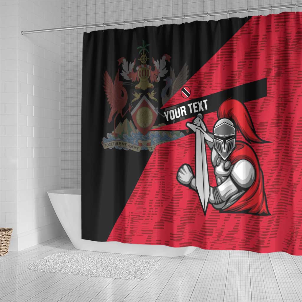 Custom Trinidad and Tobago Cricket Knight Riders Shower Curtain Go Trinbago