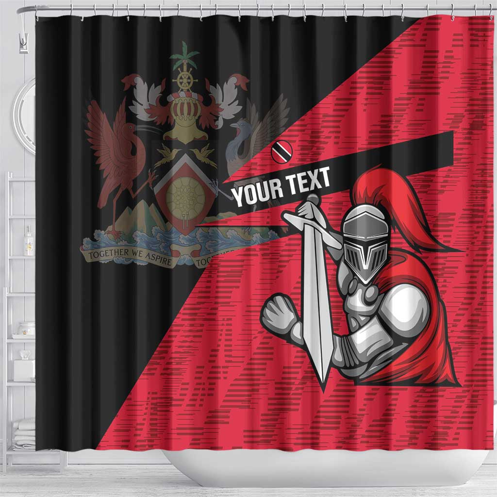 Custom Trinidad and Tobago Cricket Knight Riders Shower Curtain Go Trinbago