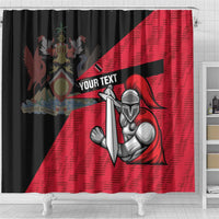 Custom Trinidad and Tobago Cricket Knight Riders Shower Curtain Go Trinbago