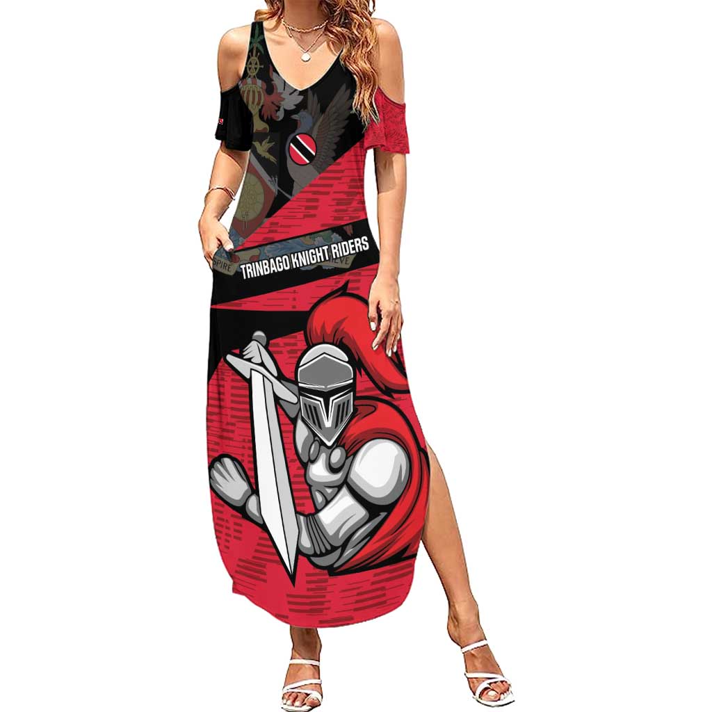 Custom Trinidad and Tobago Cricket Knight Riders Summer Maxi Dress Go Trinbago