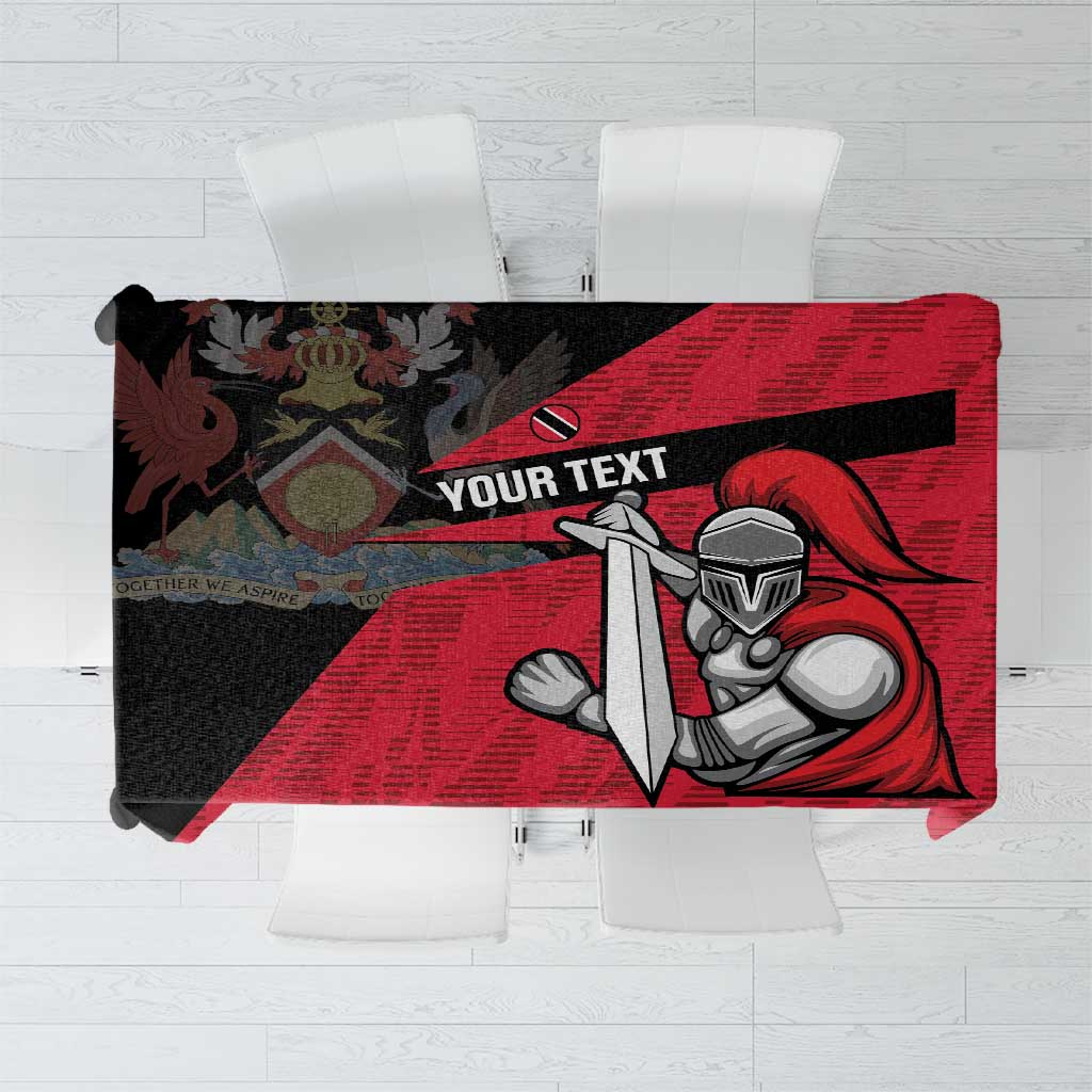 Custom Trinidad and Tobago Cricket Knight Riders Tablecloth Go Trinbago