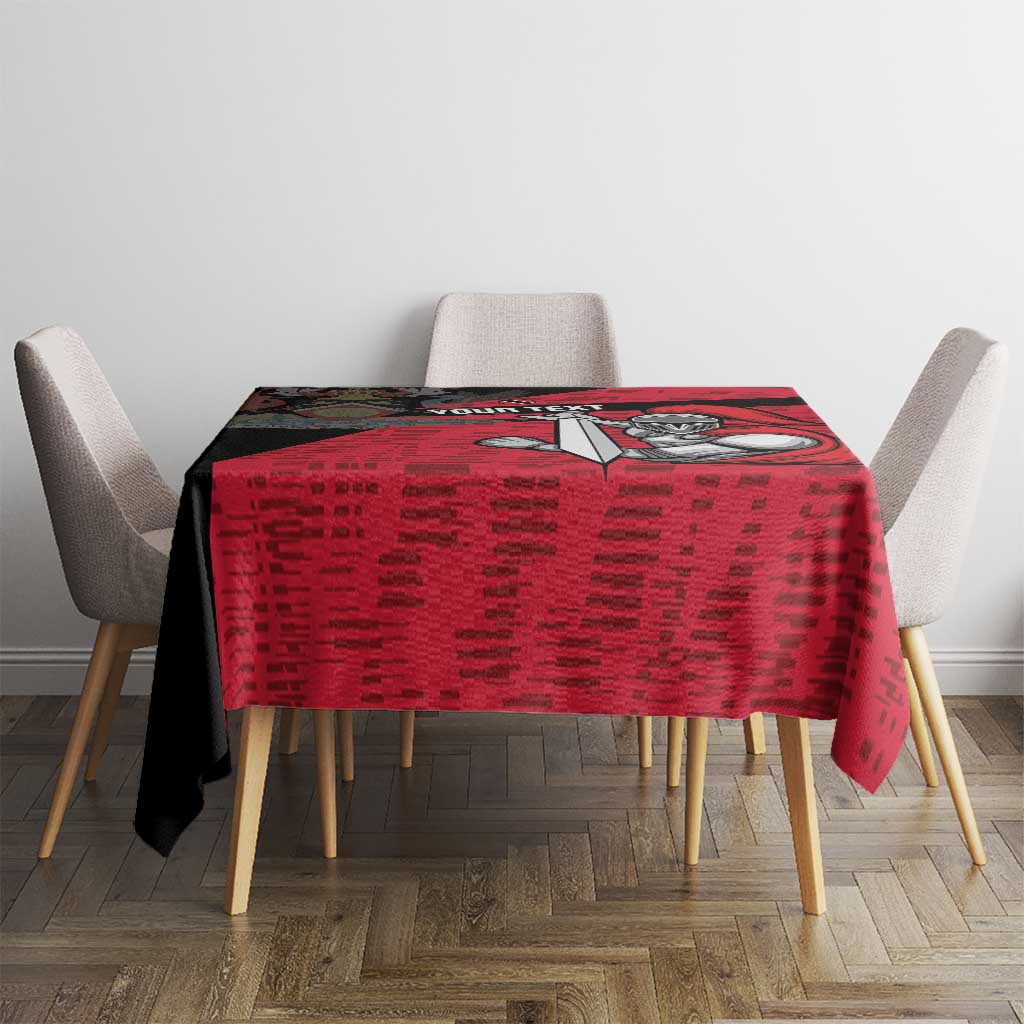Custom Trinidad and Tobago Cricket Knight Riders Tablecloth Go Trinbago