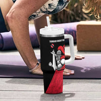 Custom Trinidad and Tobago Cricket Knight Riders Tumbler With Handle Go Trinbago