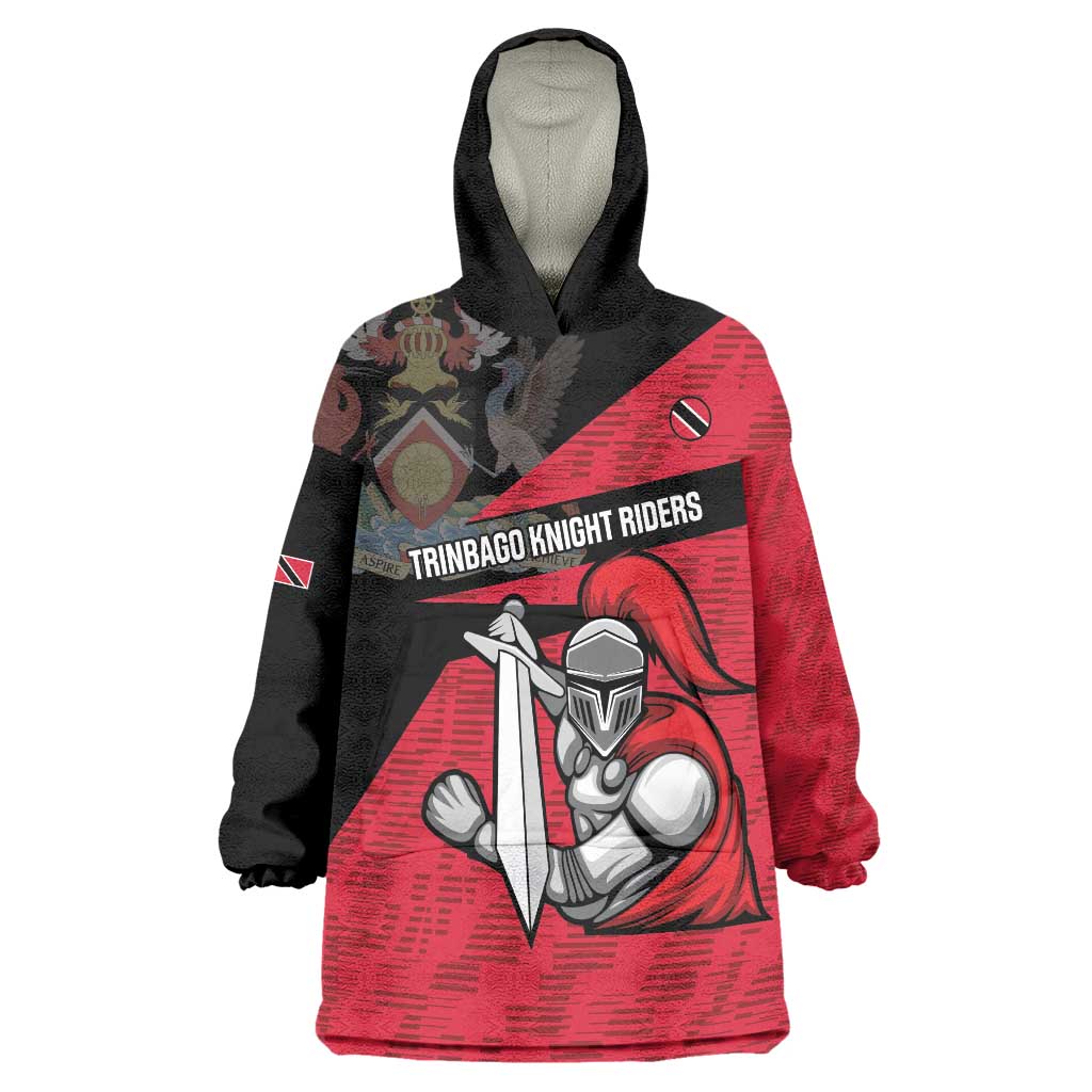 Custom Trinidad and Tobago Cricket Knight Riders Wearable Blanket Hoodie Go Trinbago