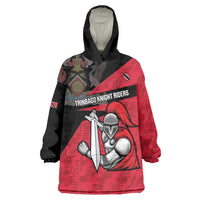 Custom Trinidad and Tobago Cricket Knight Riders Wearable Blanket Hoodie Go Trinbago