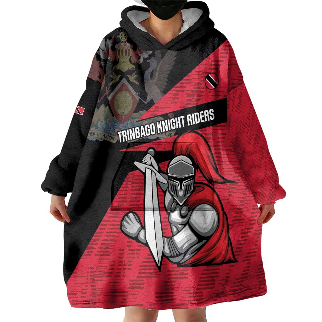 Custom Trinidad and Tobago Cricket Knight Riders Wearable Blanket Hoodie Go Trinbago