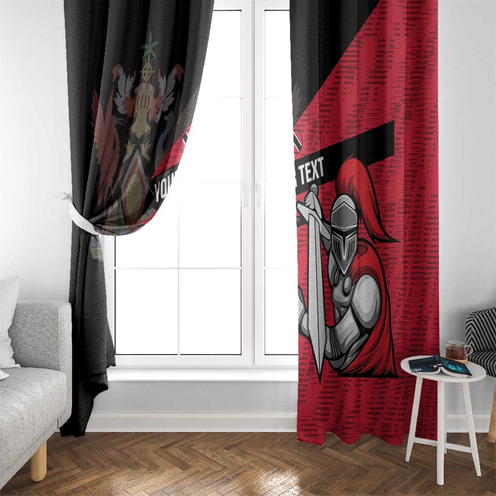 Custom Trinidad and Tobago Cricket Knight Riders Window Curtain Go Trinbago