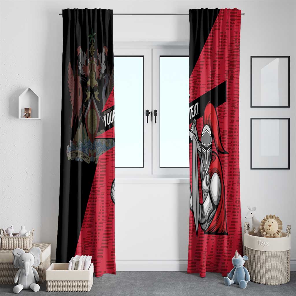 Custom Trinidad and Tobago Cricket Knight Riders Window Curtain Go Trinbago