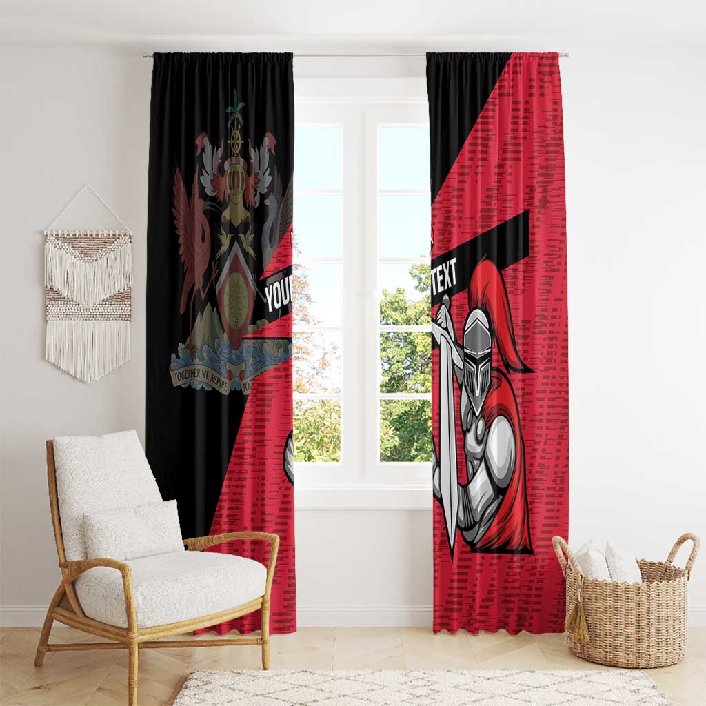 Custom Trinidad and Tobago Cricket Knight Riders Window Curtain Go Trinbago