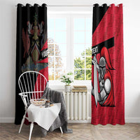 Custom Trinidad and Tobago Cricket Knight Riders Window Curtain Go Trinbago