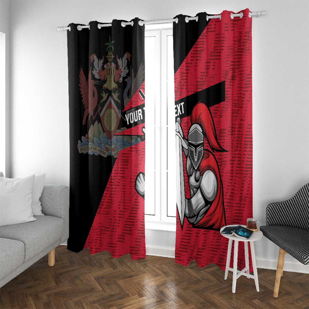Custom Trinidad and Tobago Cricket Knight Riders Window Curtain Go Trinbago