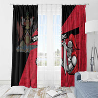 Custom Trinidad and Tobago Cricket Knight Riders Window Curtain Go Trinbago