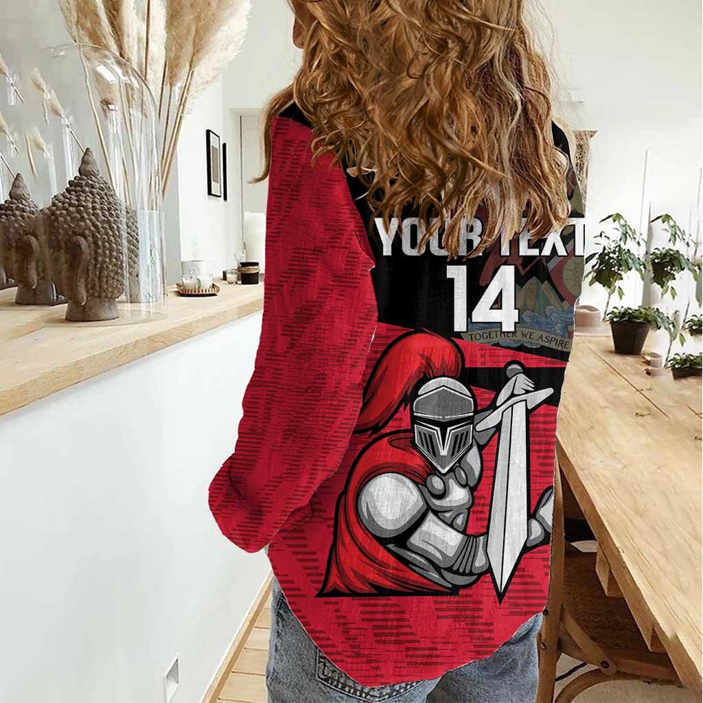 Custom Trinidad and Tobago Cricket Knight Riders Women Casual Shirt Go Trinbago