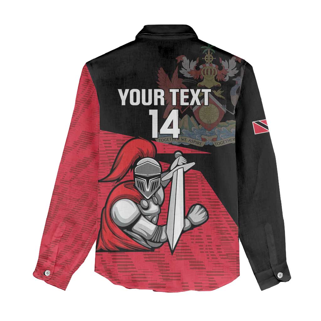 Custom Trinidad and Tobago Cricket Knight Riders Women Casual Shirt Go Trinbago