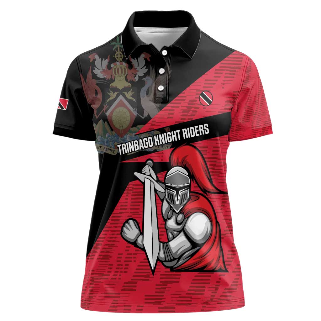 Custom Trinidad and Tobago Cricket Knight Riders Women Polo Shirt Go Trinbago