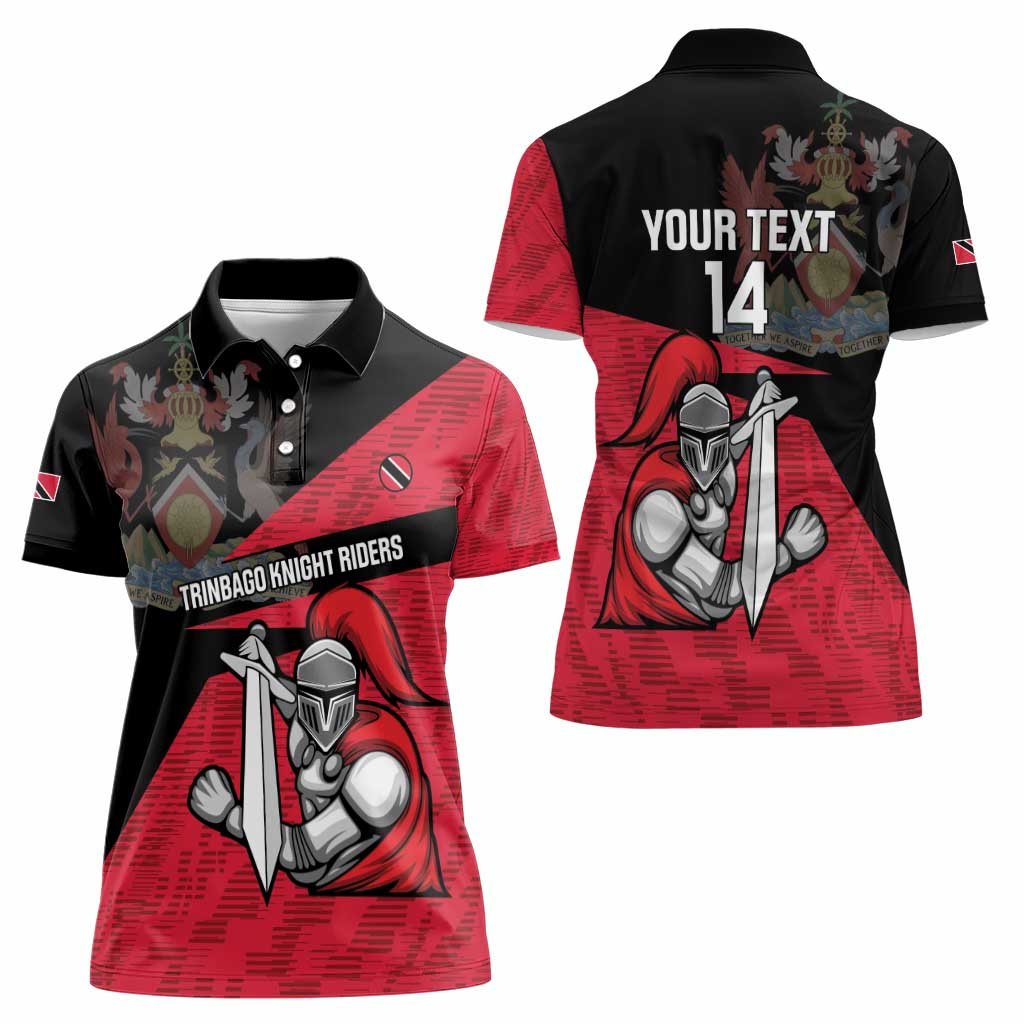 Custom Trinidad and Tobago Cricket Knight Riders Women Polo Shirt Go Trinbago