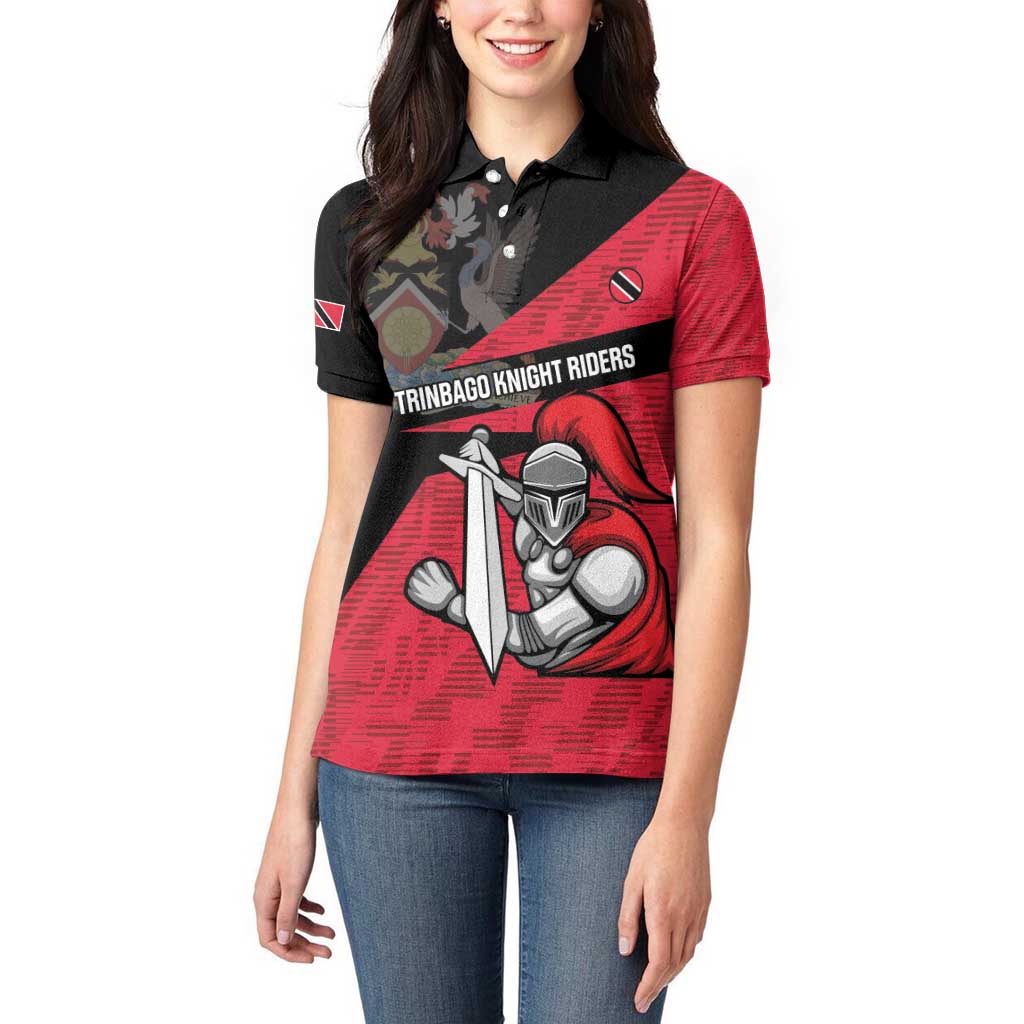Custom Trinidad and Tobago Cricket Knight Riders Women Polo Shirt Go Trinbago