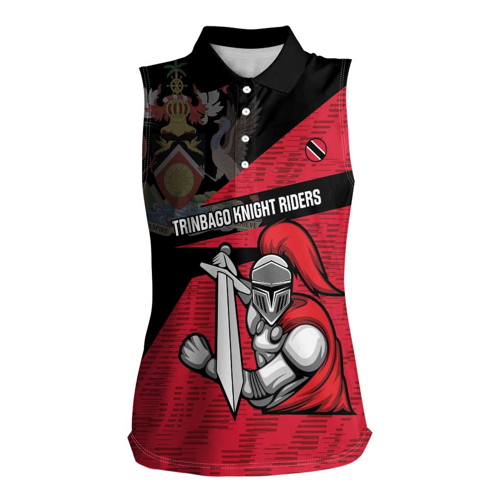 Custom Trinidad and Tobago Cricket Knight Riders Women Sleeveless Polo Shirt Go Trinbago