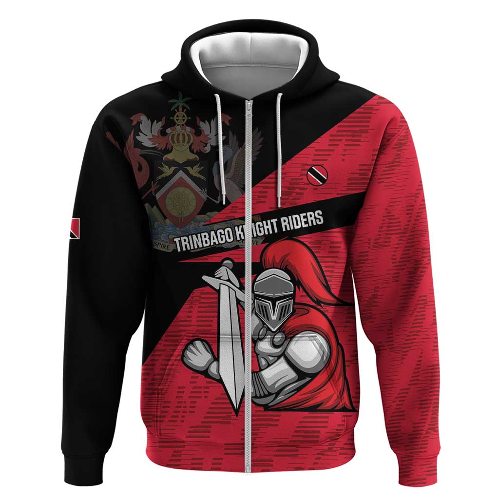 Custom Trinidad and Tobago Cricket Knight Riders Zip Hoodie Go Trinbago