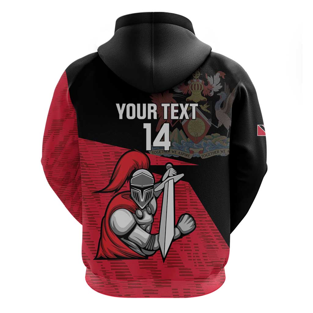 Custom Trinidad and Tobago Cricket Knight Riders Zip Hoodie Go Trinbago