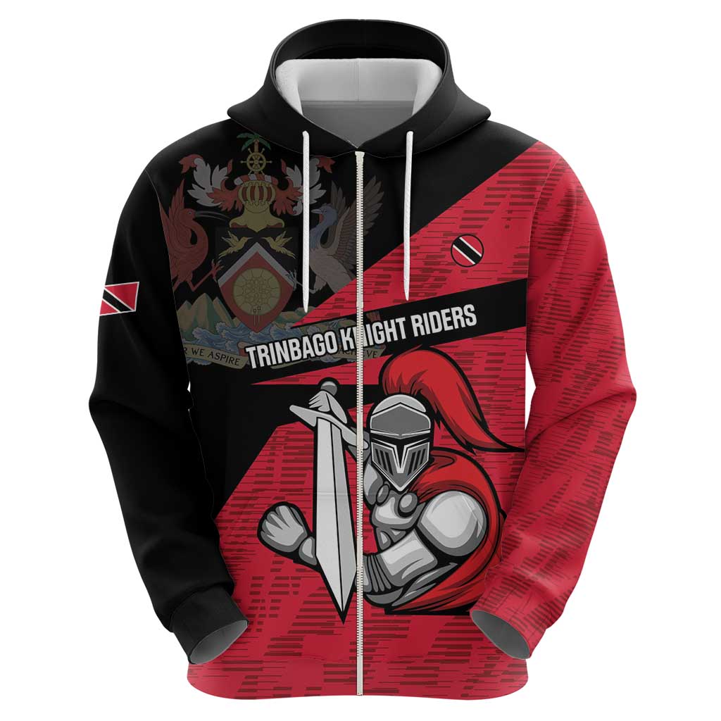 Custom Trinidad and Tobago Cricket Knight Riders Zip Hoodie Go Trinbago