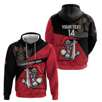 Custom Trinidad and Tobago Cricket Knight Riders Zip Hoodie Go Trinbago