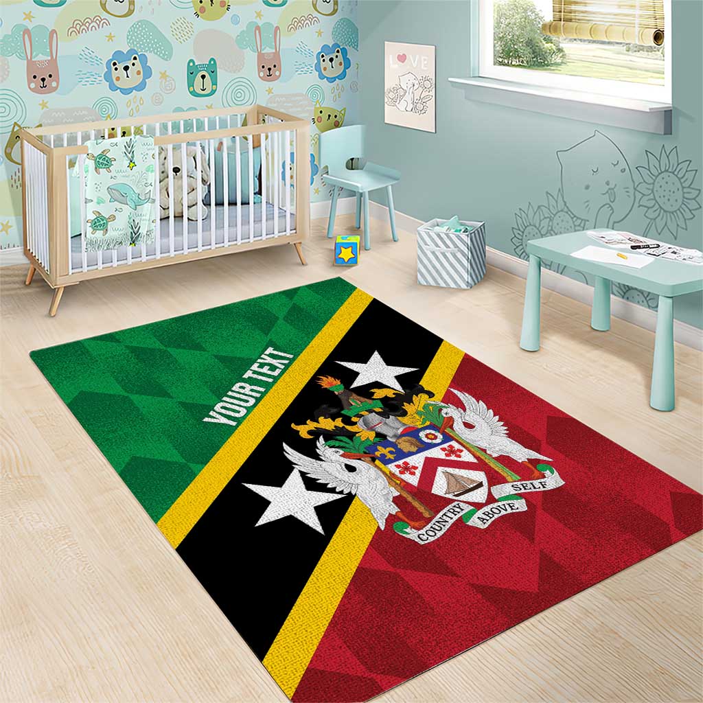 Custom Saint Kitts and Nevis Cricket Area Rug Go Champions Patriots