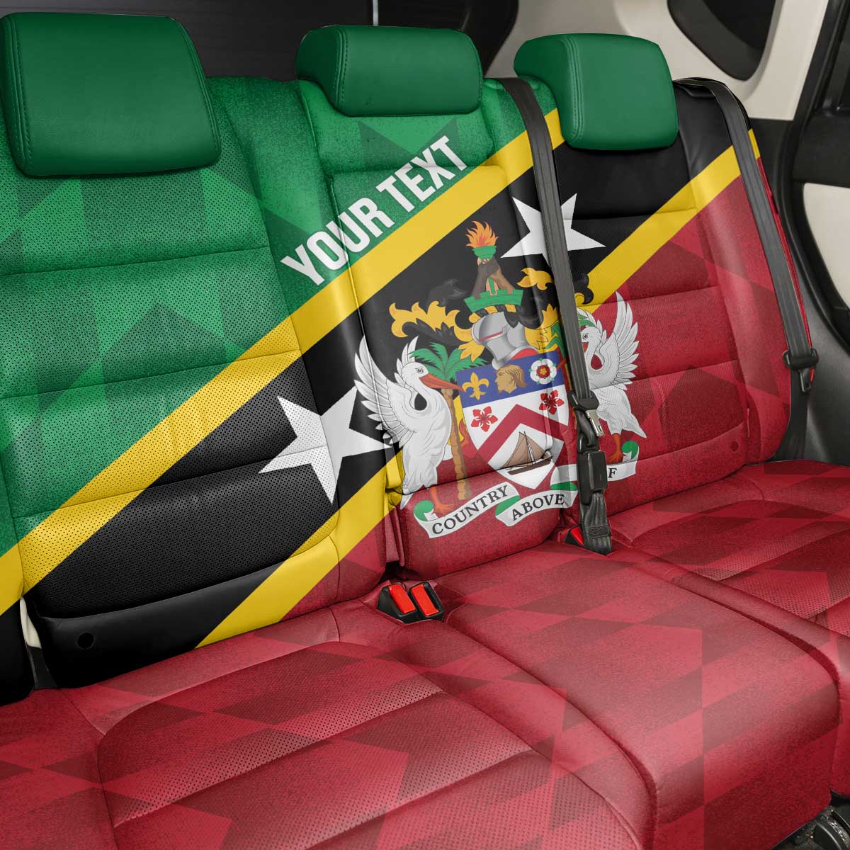 Custom Saint Kitts and Nevis Cricket Back Car Seat Cover Go Champions Patriots