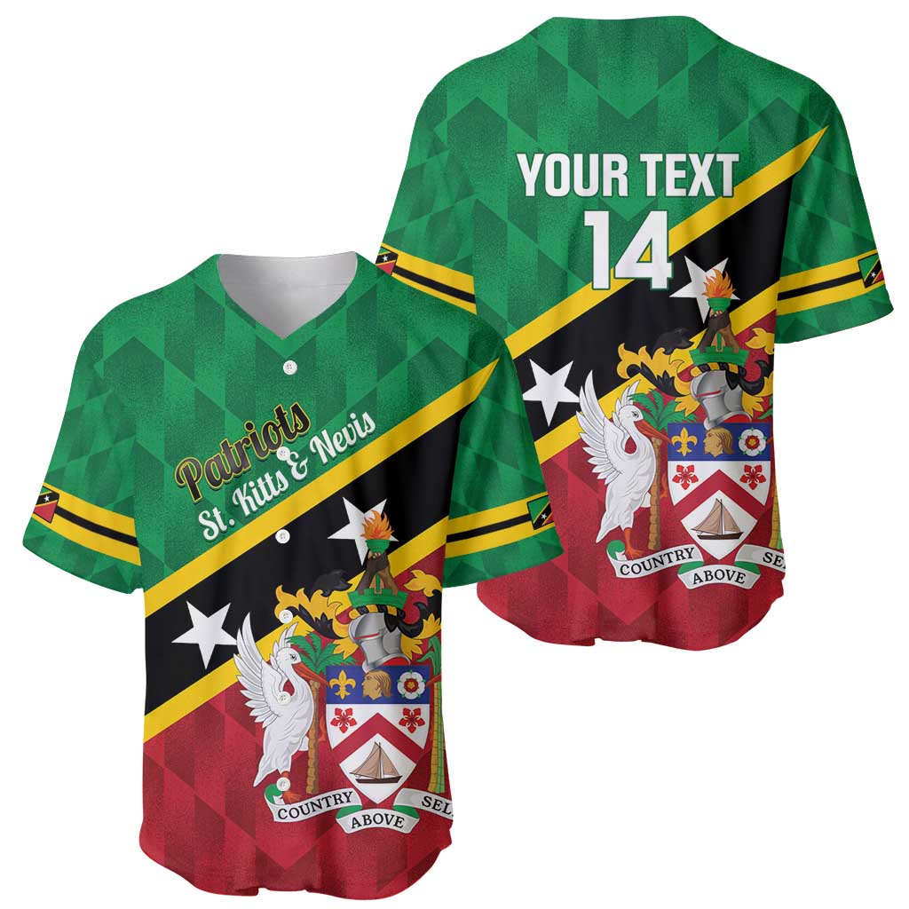 Custom Saint Kitts and Nevis Cricket Baseball Jersey Go Champions Patriots