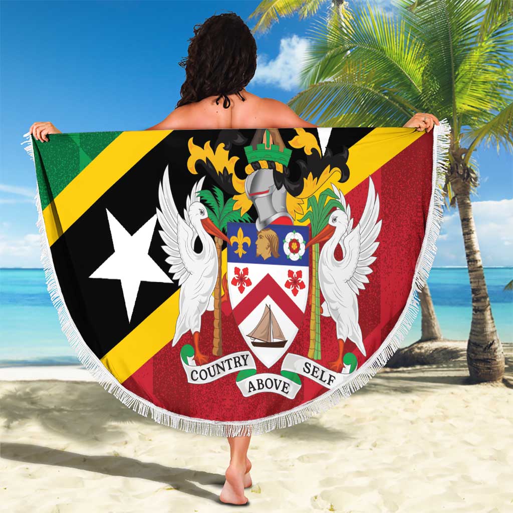 Custom Saint Kitts and Nevis Cricket Beach Blanket Go Champions Patriots