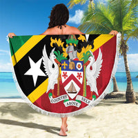Custom Saint Kitts and Nevis Cricket Beach Blanket Go Champions Patriots