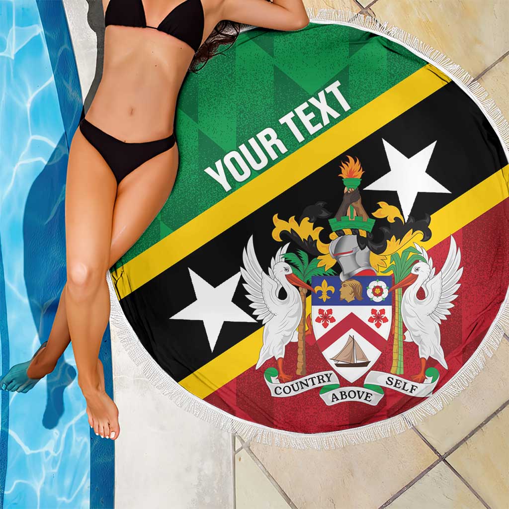 Custom Saint Kitts and Nevis Cricket Beach Blanket Go Champions Patriots