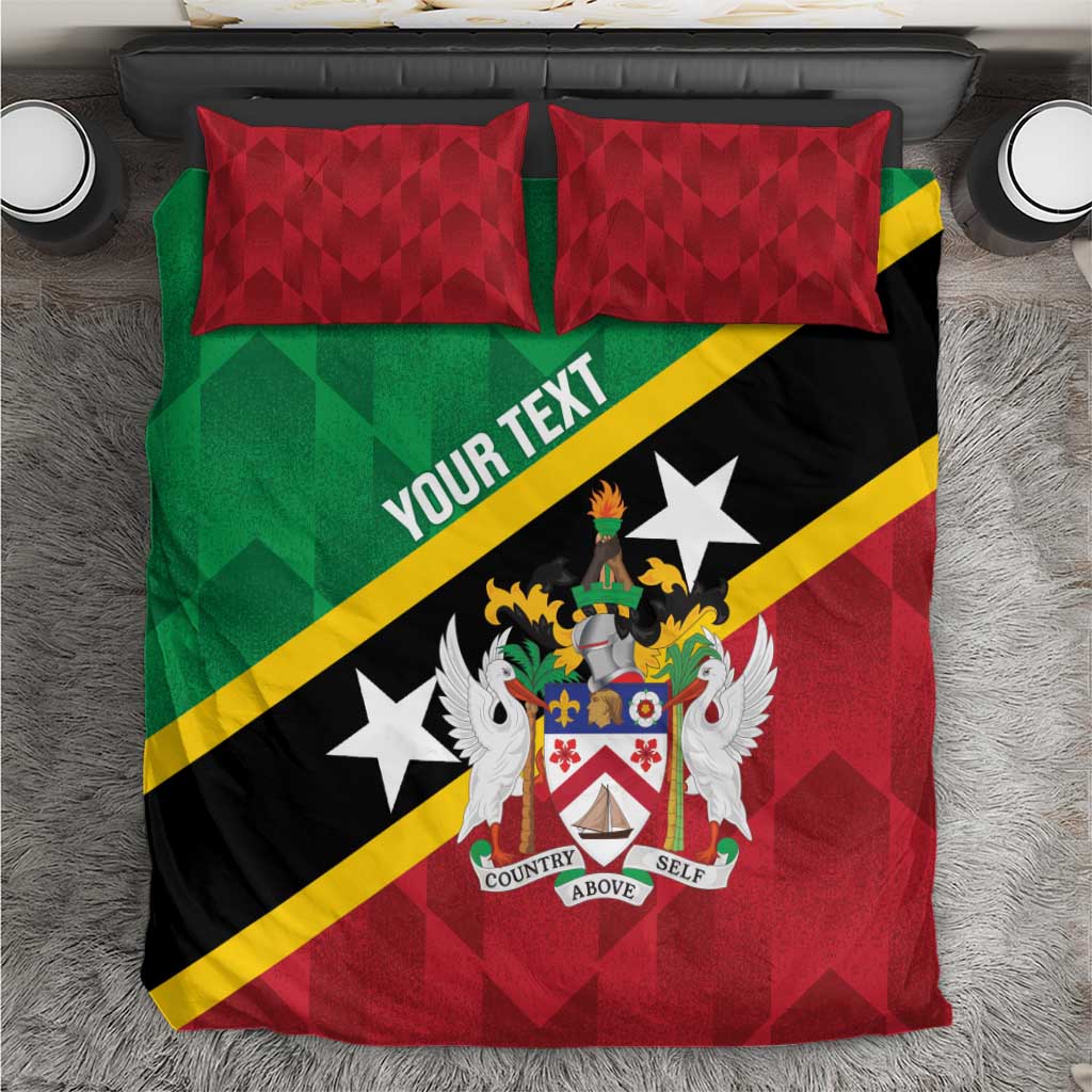 Custom Saint Kitts and Nevis Cricket Bedding Set Go Champions Patriots