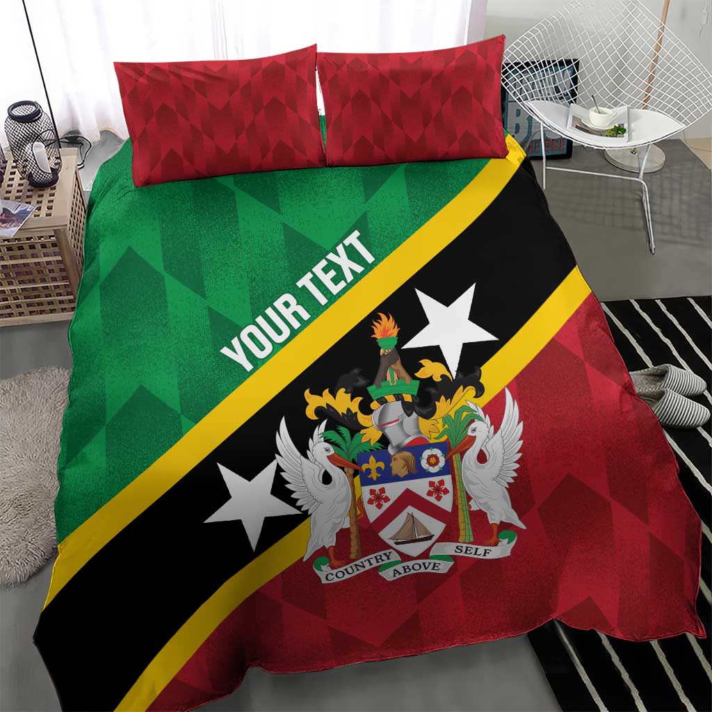Custom Saint Kitts and Nevis Cricket Bedding Set Go Champions Patriots
