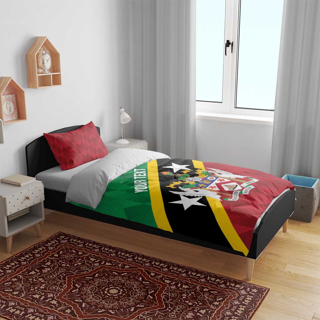 Custom Saint Kitts and Nevis Cricket Bedding Set Go Champions Patriots