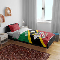 Custom Saint Kitts and Nevis Cricket Bedding Set Go Champions Patriots