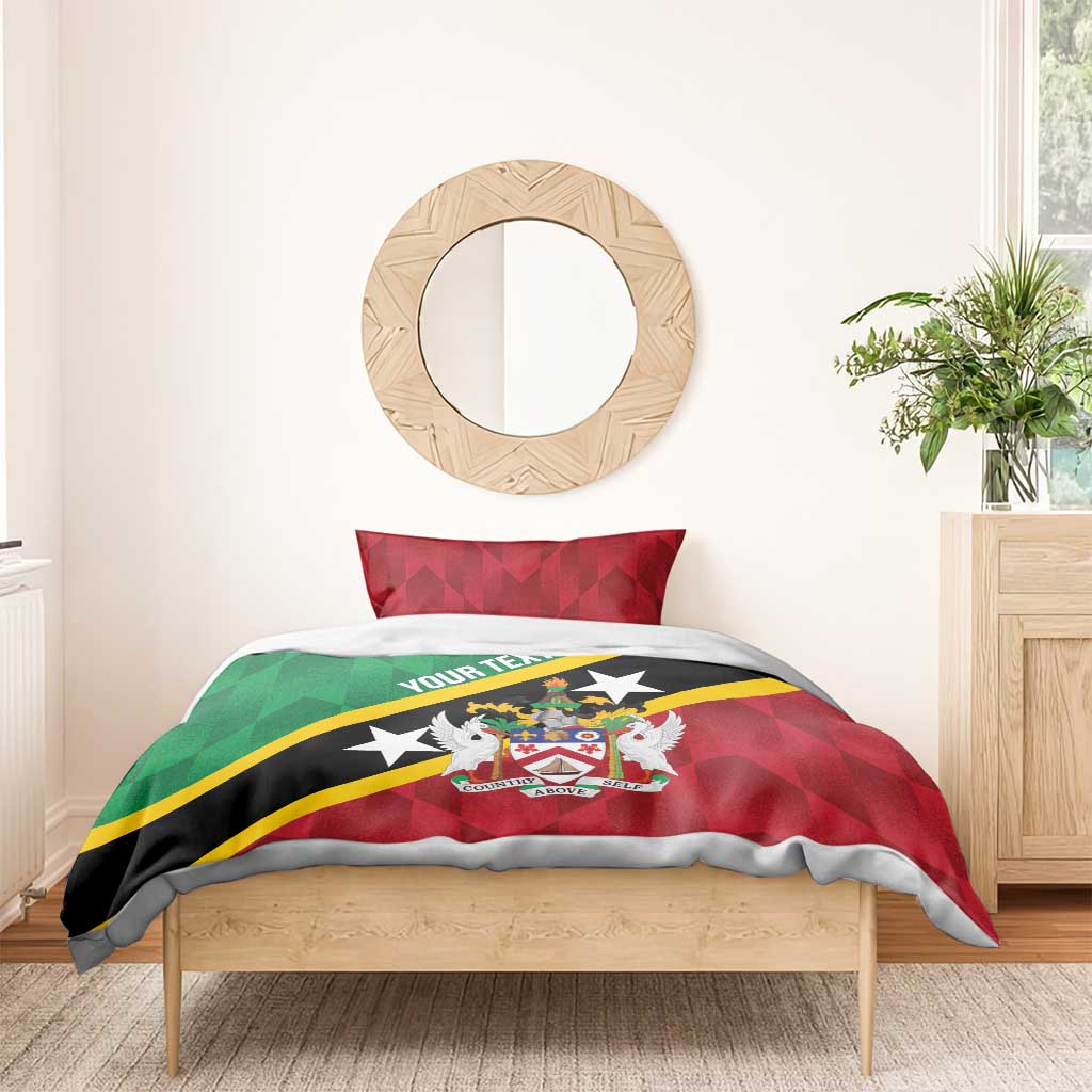 Custom Saint Kitts and Nevis Cricket Bedding Set Go Champions Patriots
