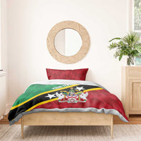 Custom Saint Kitts and Nevis Cricket Bedding Set Go Champions Patriots