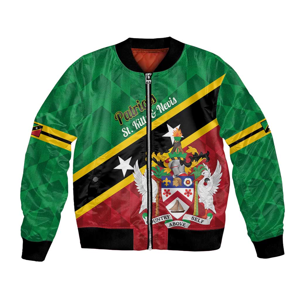 Custom Saint Kitts and Nevis Cricket Bomber Jacket Go Champions Patriots