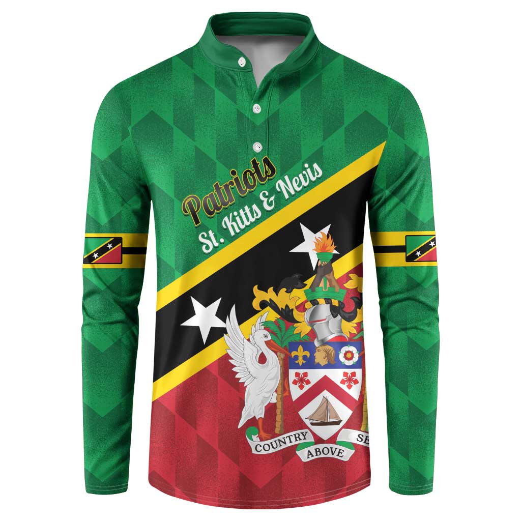 Custom Saint Kitts and Nevis Cricket Button Sweatshirt Go Champions Patriots