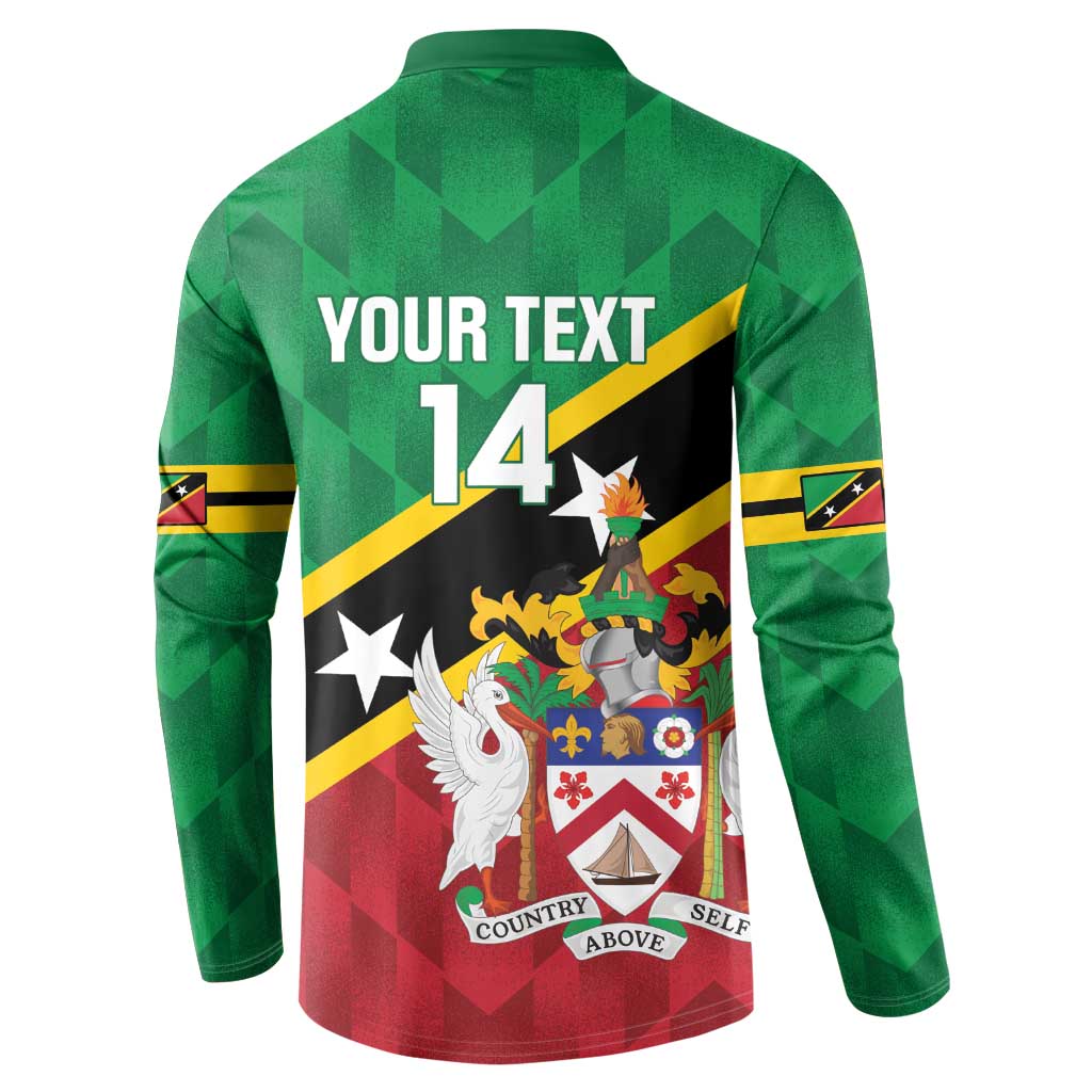 Custom Saint Kitts and Nevis Cricket Button Sweatshirt Go Champions Patriots