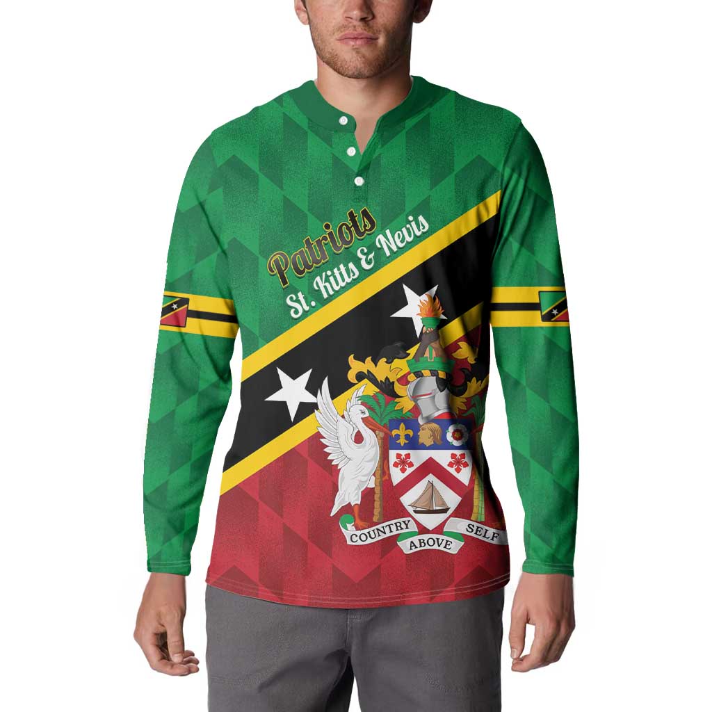 Custom Saint Kitts and Nevis Cricket Button Sweatshirt Go Champions Patriots