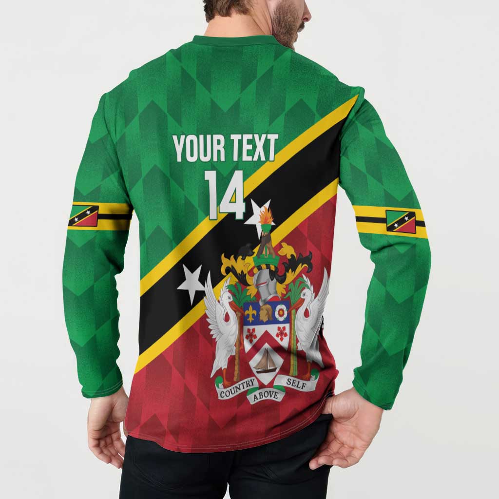 Custom Saint Kitts and Nevis Cricket Button Sweatshirt Go Champions Patriots