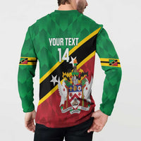 Custom Saint Kitts and Nevis Cricket Button Sweatshirt Go Champions Patriots