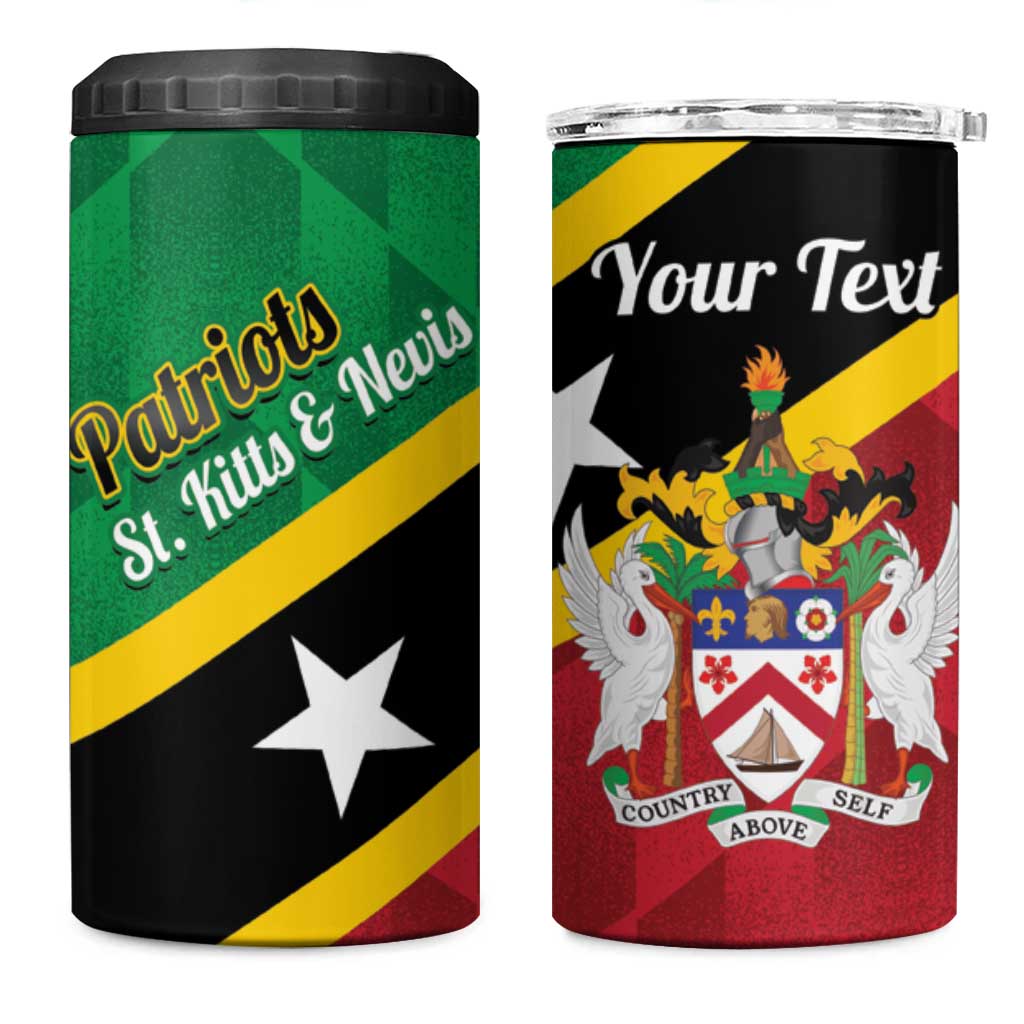 Custom Saint Kitts and Nevis Cricket 4 in 1 Can Cooler Tumbler Go Champions Patriots