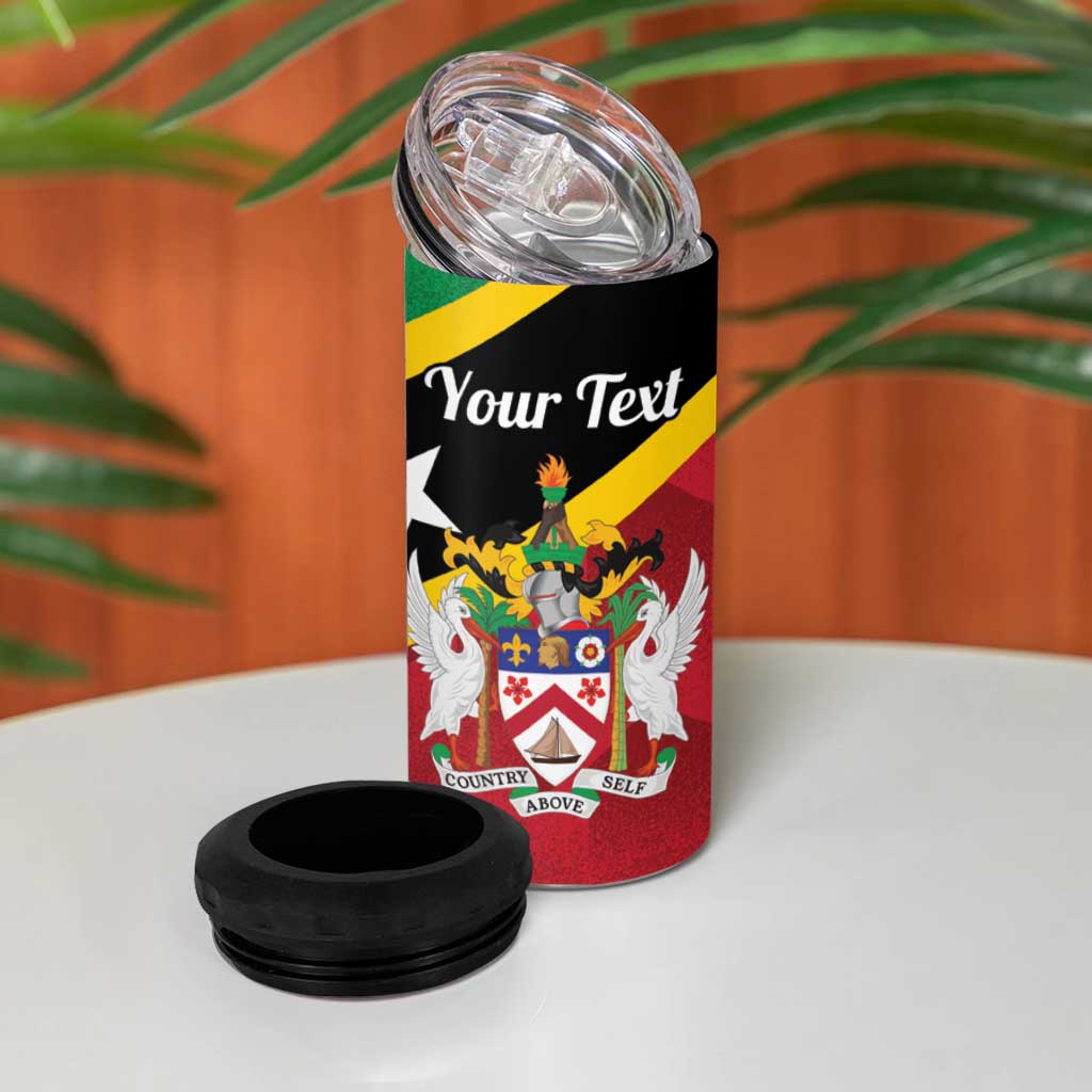 Custom Saint Kitts and Nevis Cricket 4 in 1 Can Cooler Tumbler Go Champions Patriots