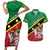 Custom Saint Kitts and Nevis Cricket Couples Matching Short Sleeve Bodycon Dress and Hawaiian Shirt Go Champions Patriots