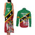 Custom Saint Kitts and Nevis Cricket Couples Matching Tank Maxi Dress and Long Sleeve Button Shirt Go Champions Patriots